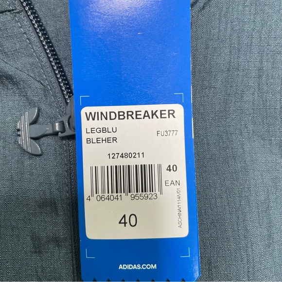 New Adidas Originals Three Stripes FU3777 Long Windbreaker Jacket Sz Medium - Picture 6 of 10